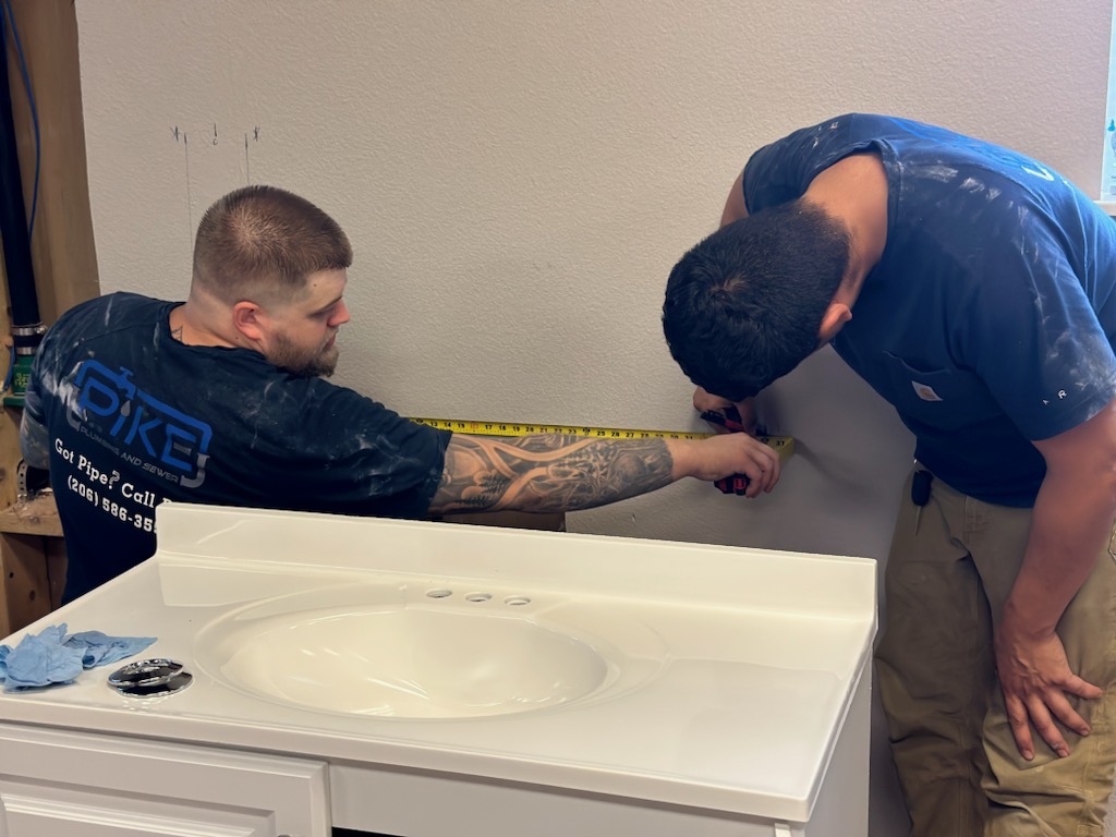 Measuring for Dual Vanity Rough-In
