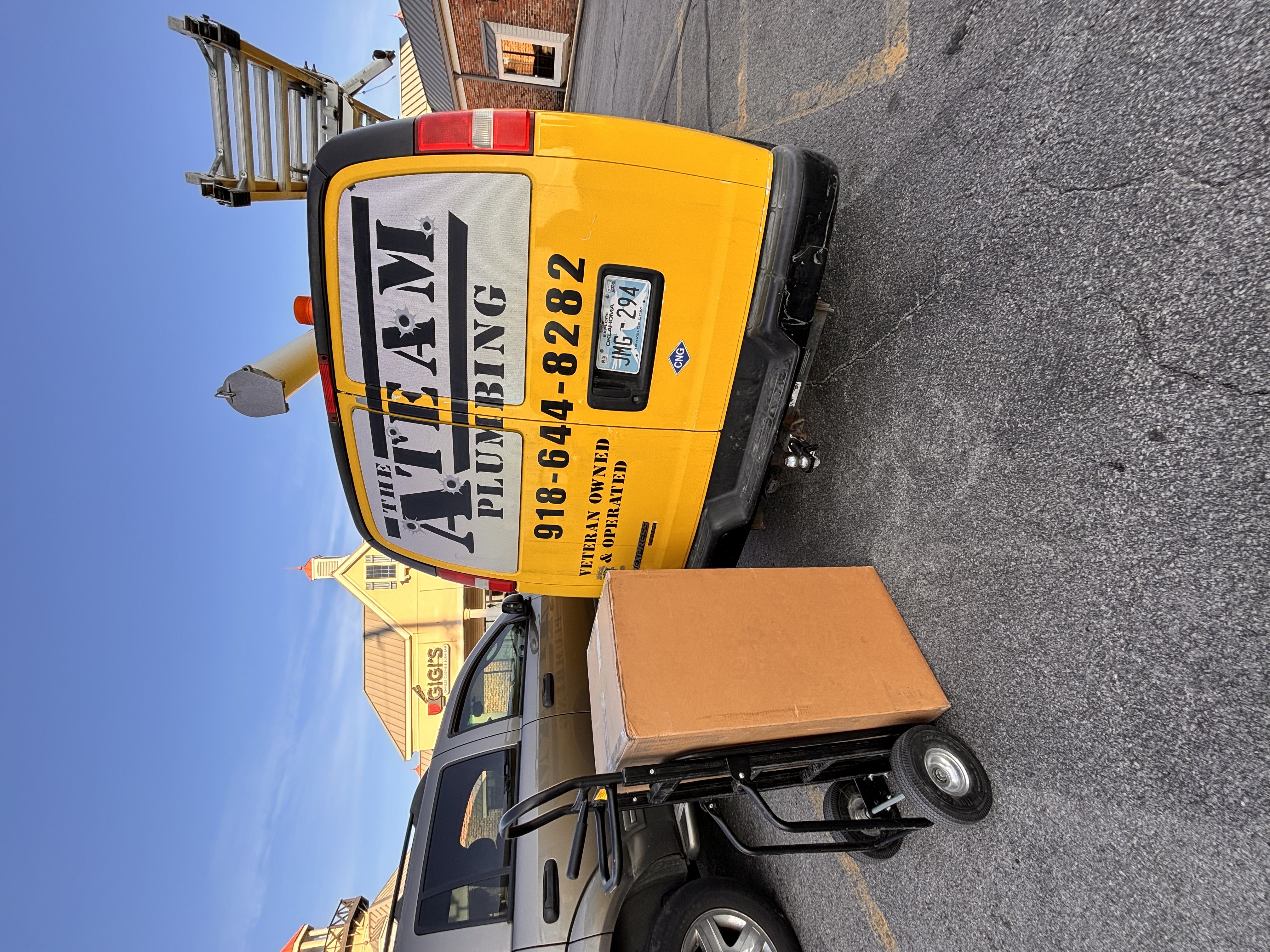 Loading up one of our vans