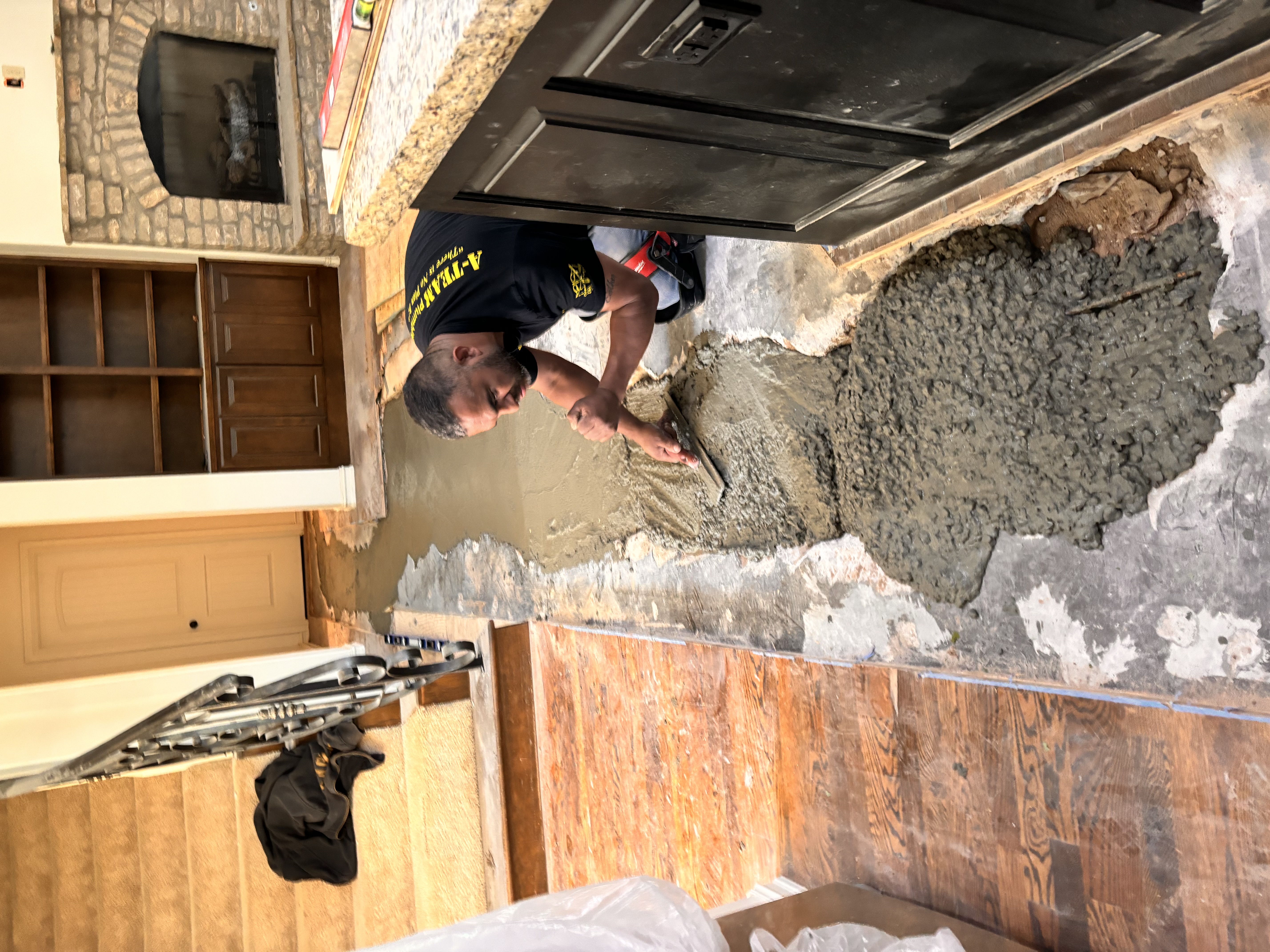 Pouring concrete