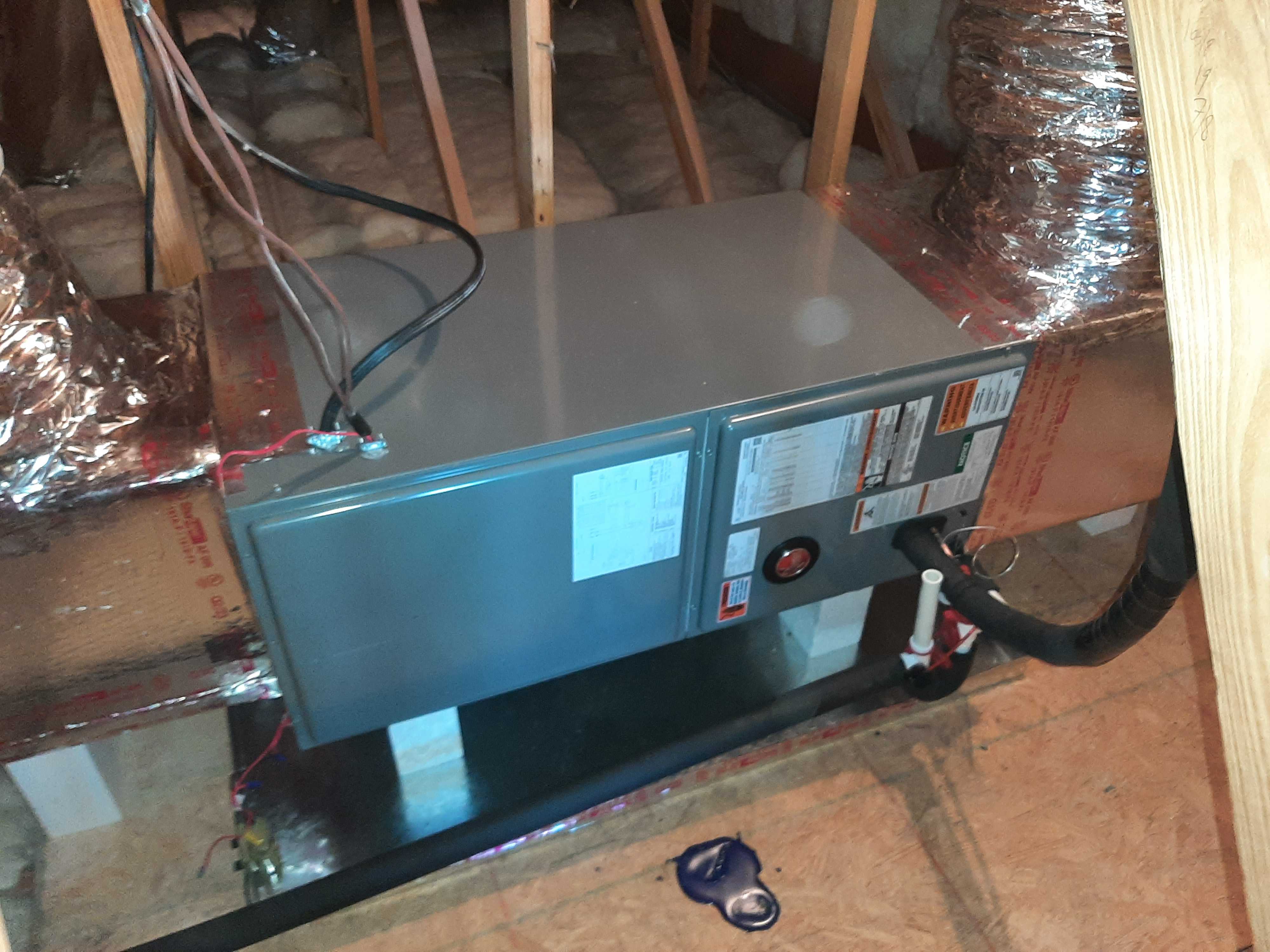 Rheem Attic Air Handler Installation