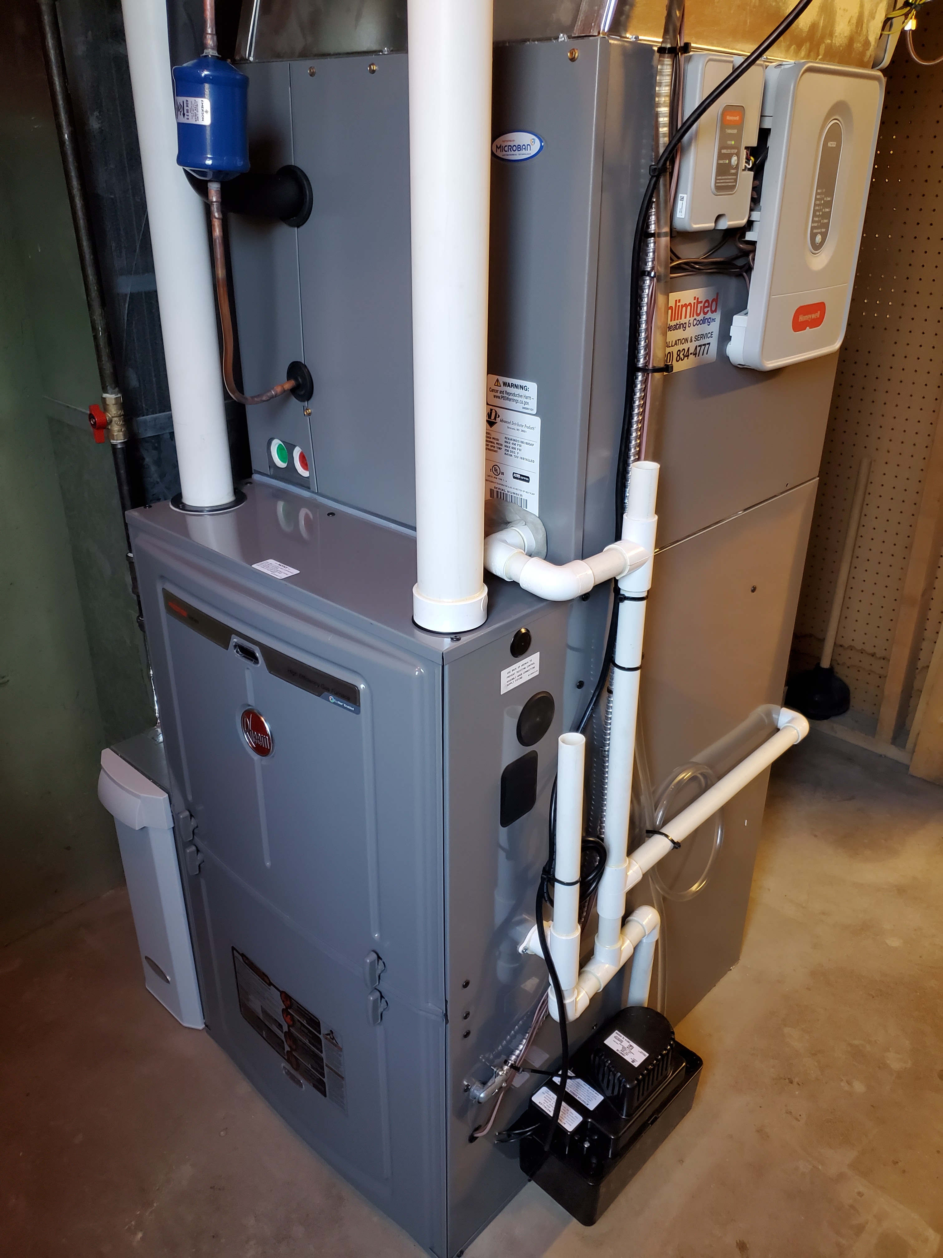 Rheem 2 Stage Furnace with Upgraded Filter, Humidifier and Zoning System