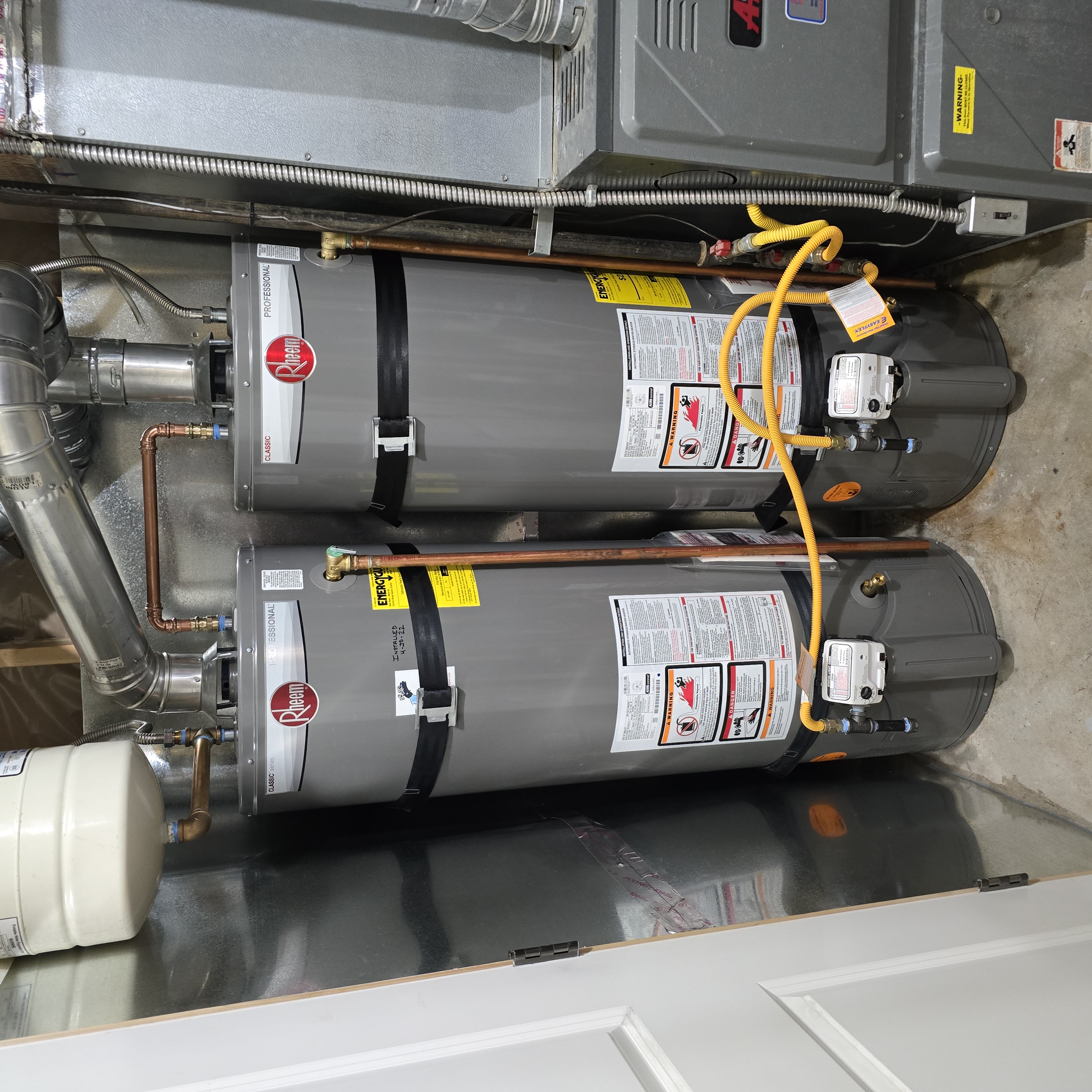 Double Rheem Water Heaters