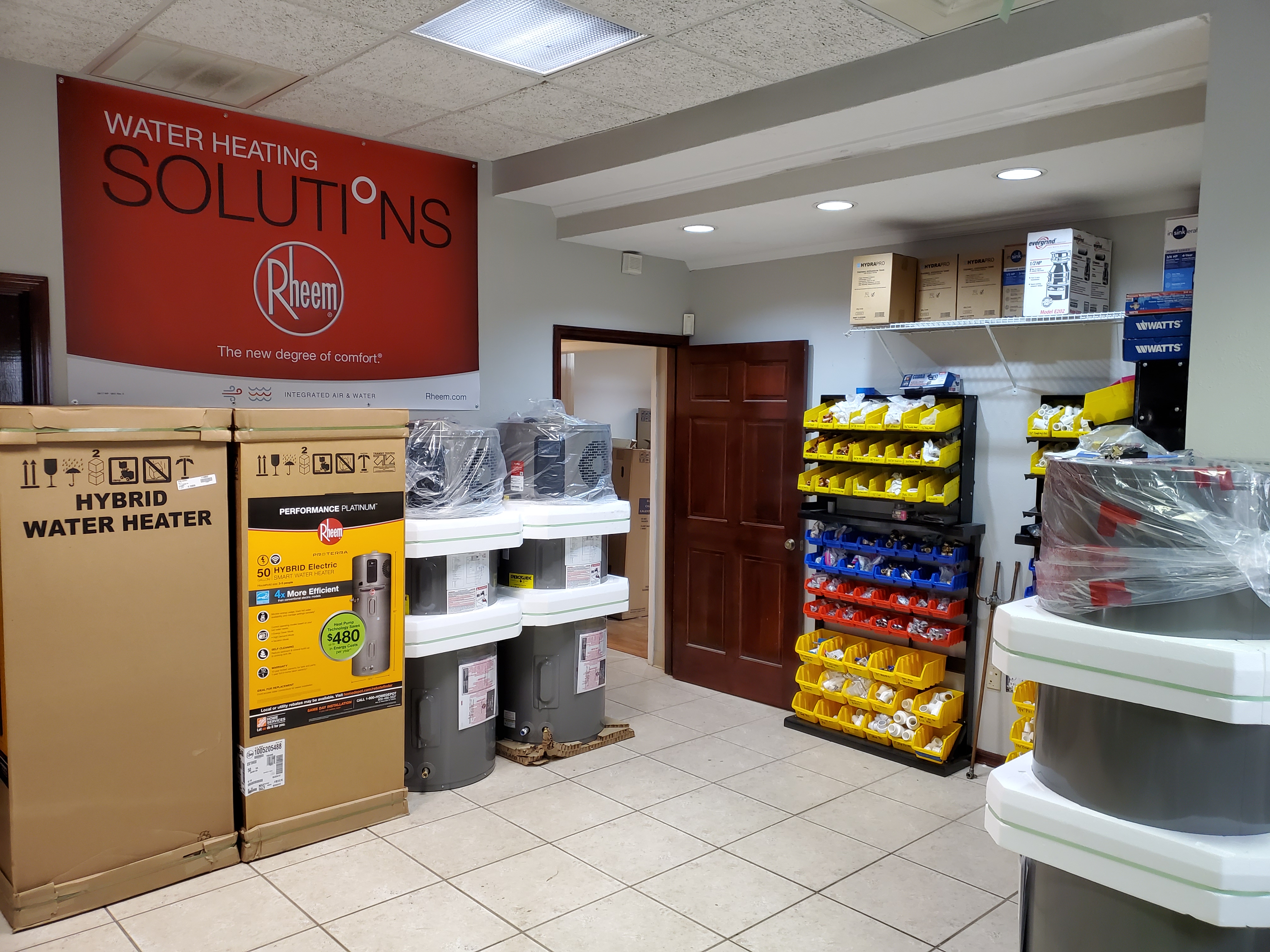 Brodway Office Full Stock of Water Heaters