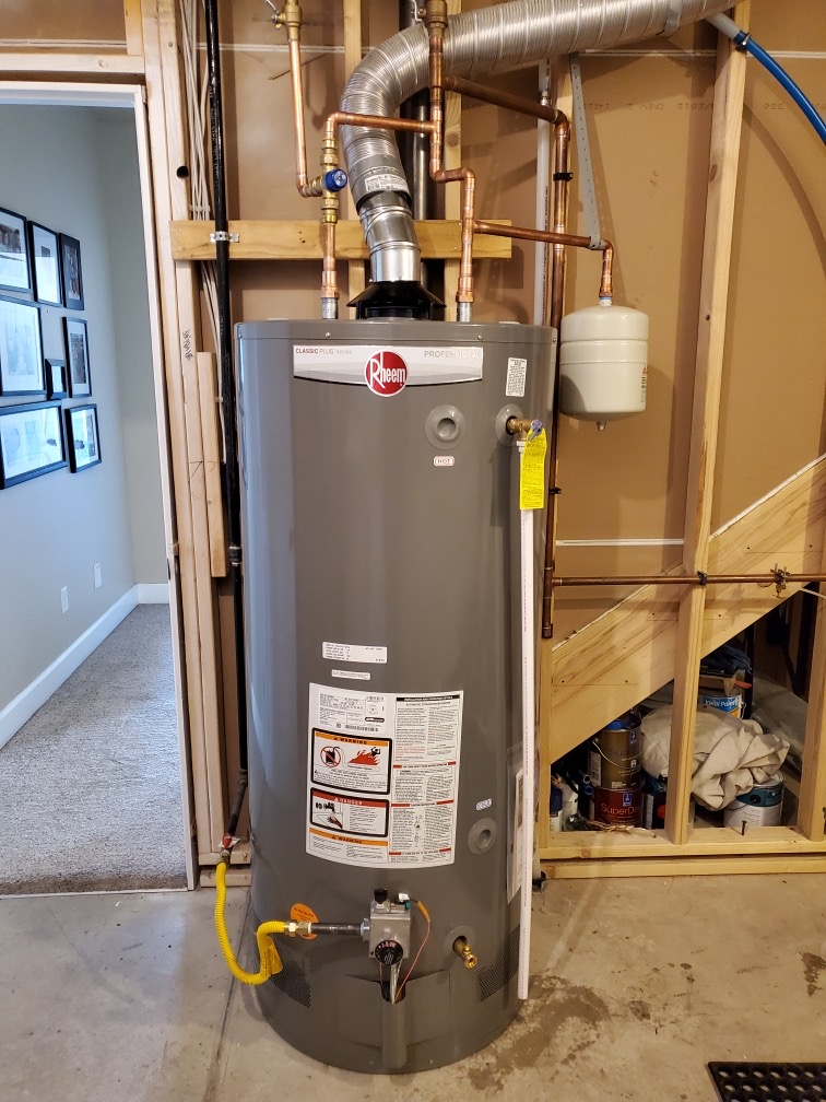 Installed new Rheem Pro 75 Gallon Water Heater
