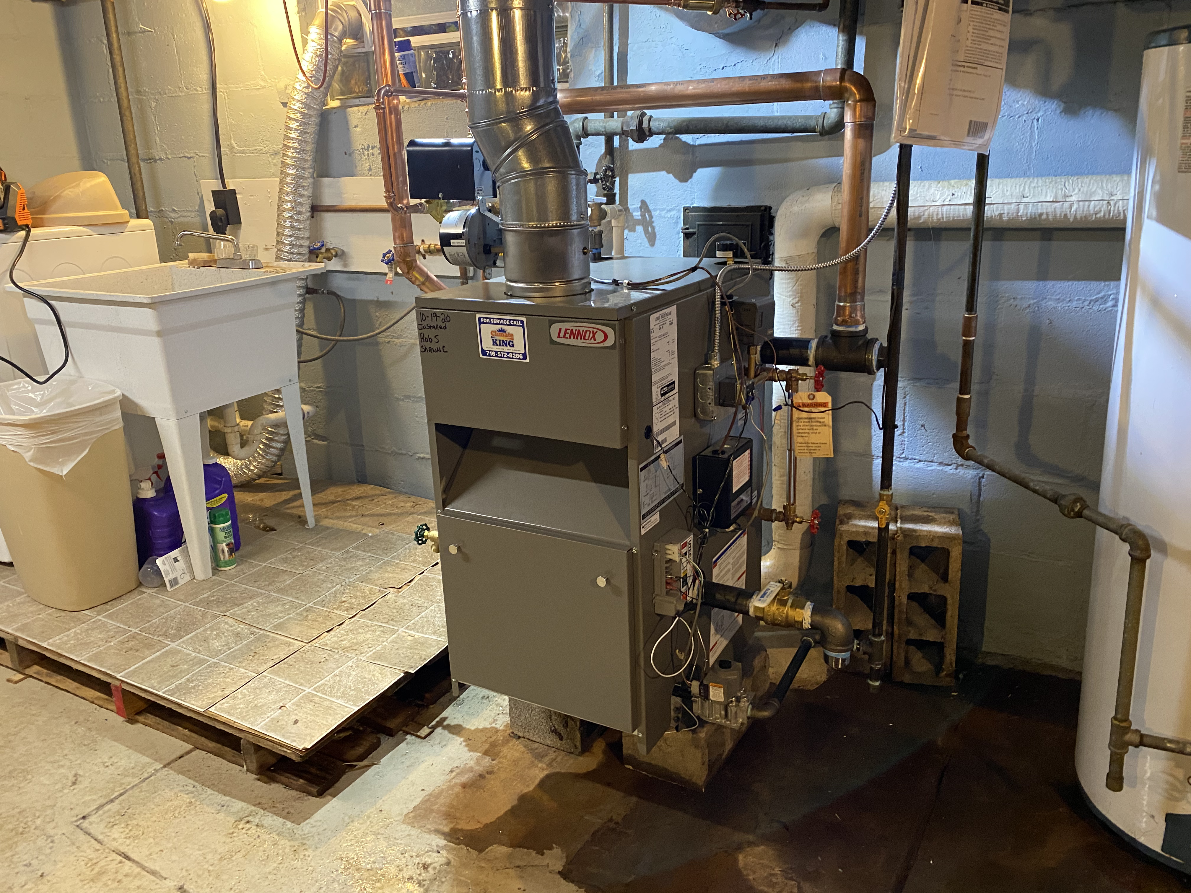 steam boiler install