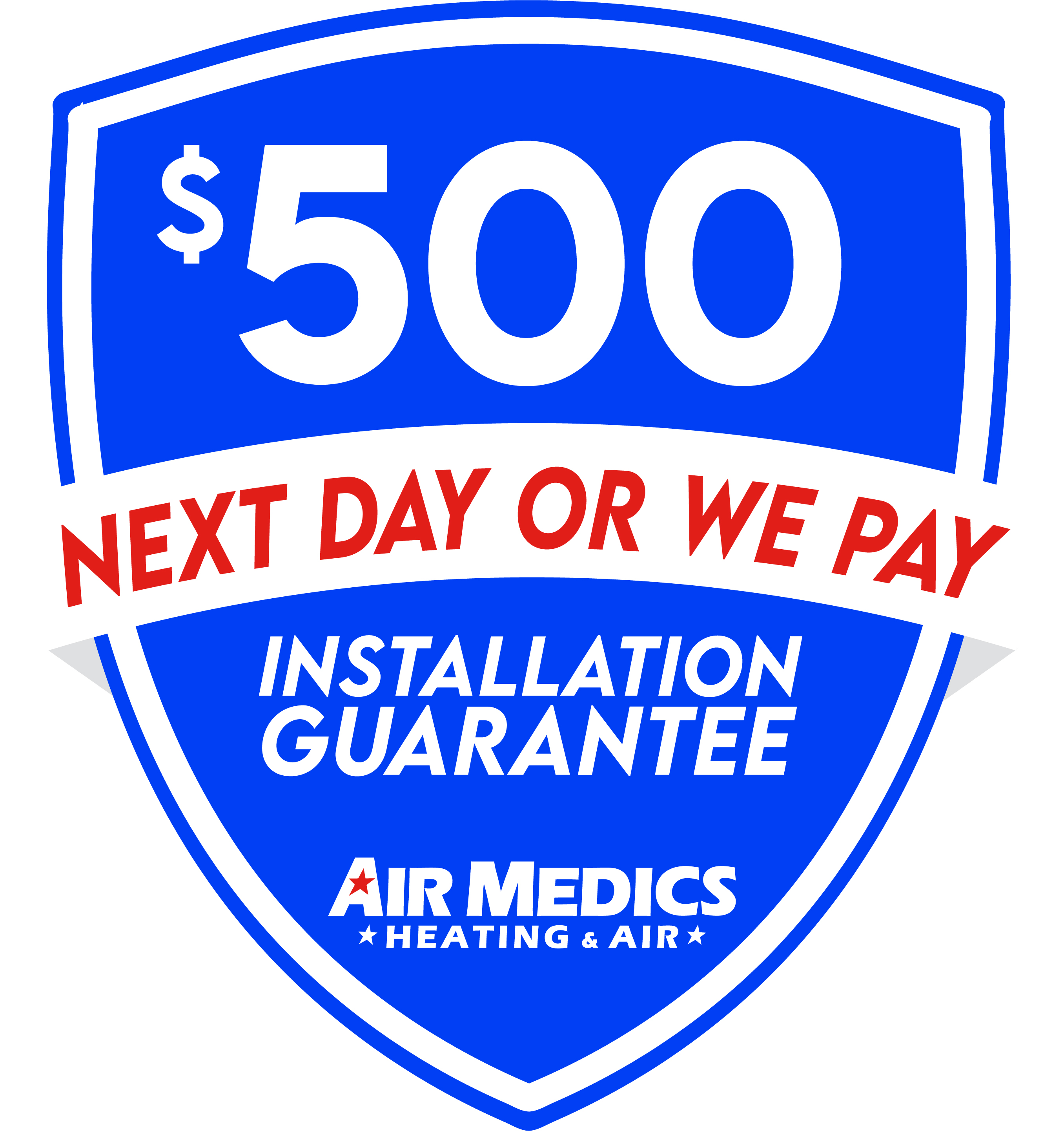 Next Day, Or We Pay Installation Guarantee