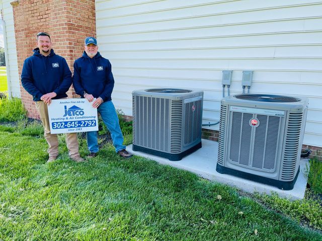 John & JP Newly Installed Rheem heat pumps at JP's House
